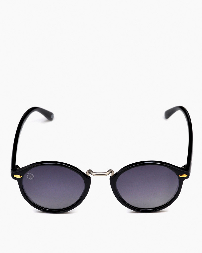 Baruwaluwu Sunglasses Shiny Black - Dark Grey